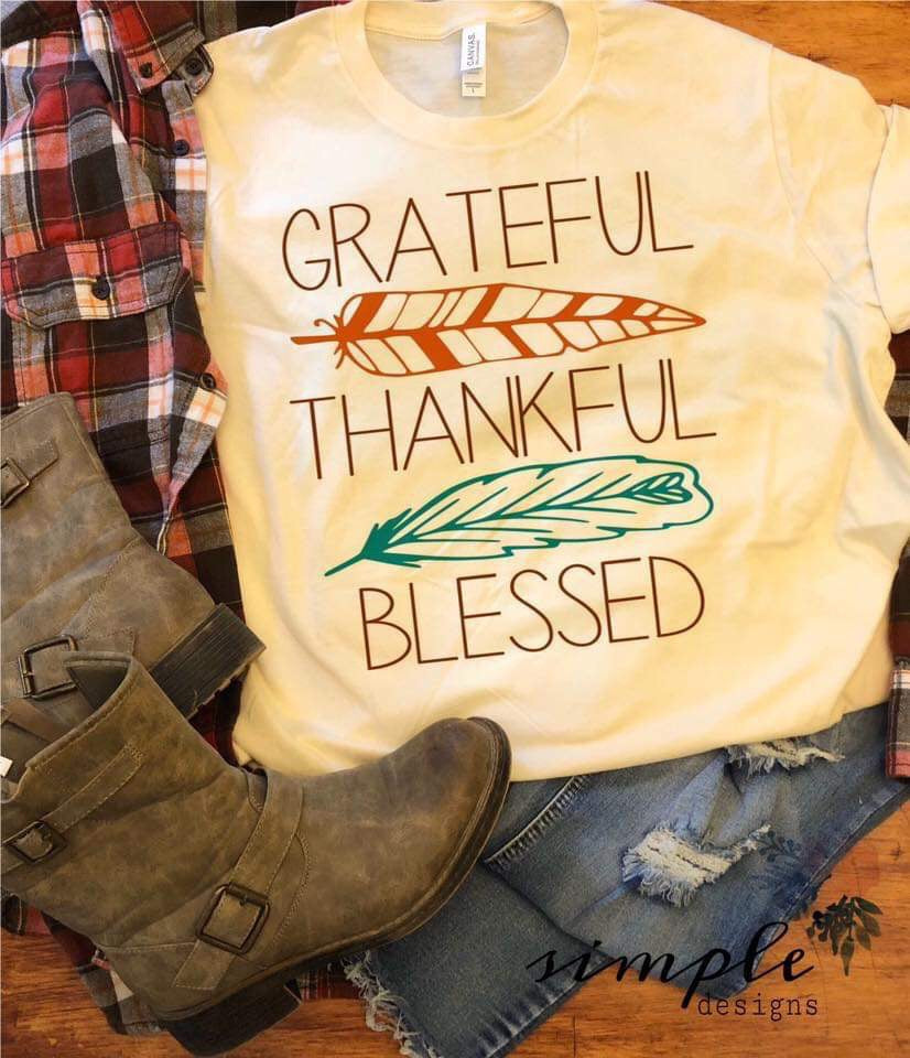 Grateful Thankful Blessed Sublimation Heat Transfer Sheet