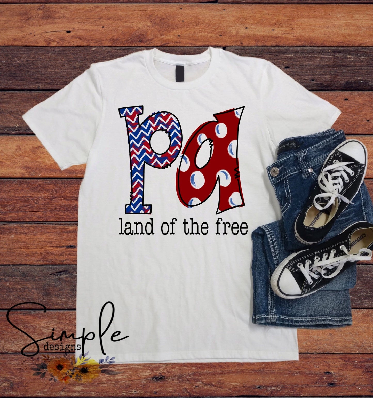 Red White and Blue State Abbreviations Sublimation Heat Transfer Sheets