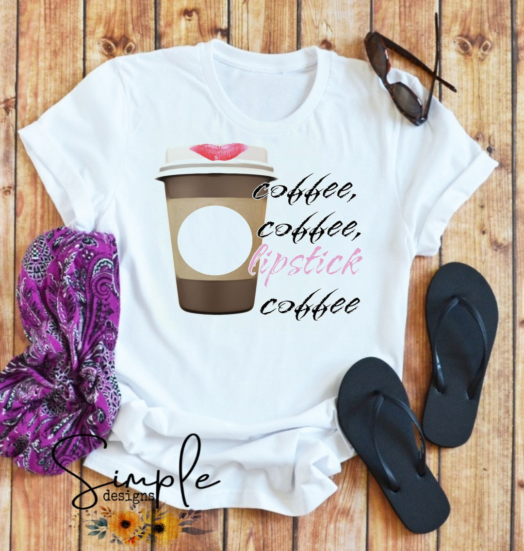 Monogram coffee lipstick Custom Order Sublimation Heat Transfer Sheets