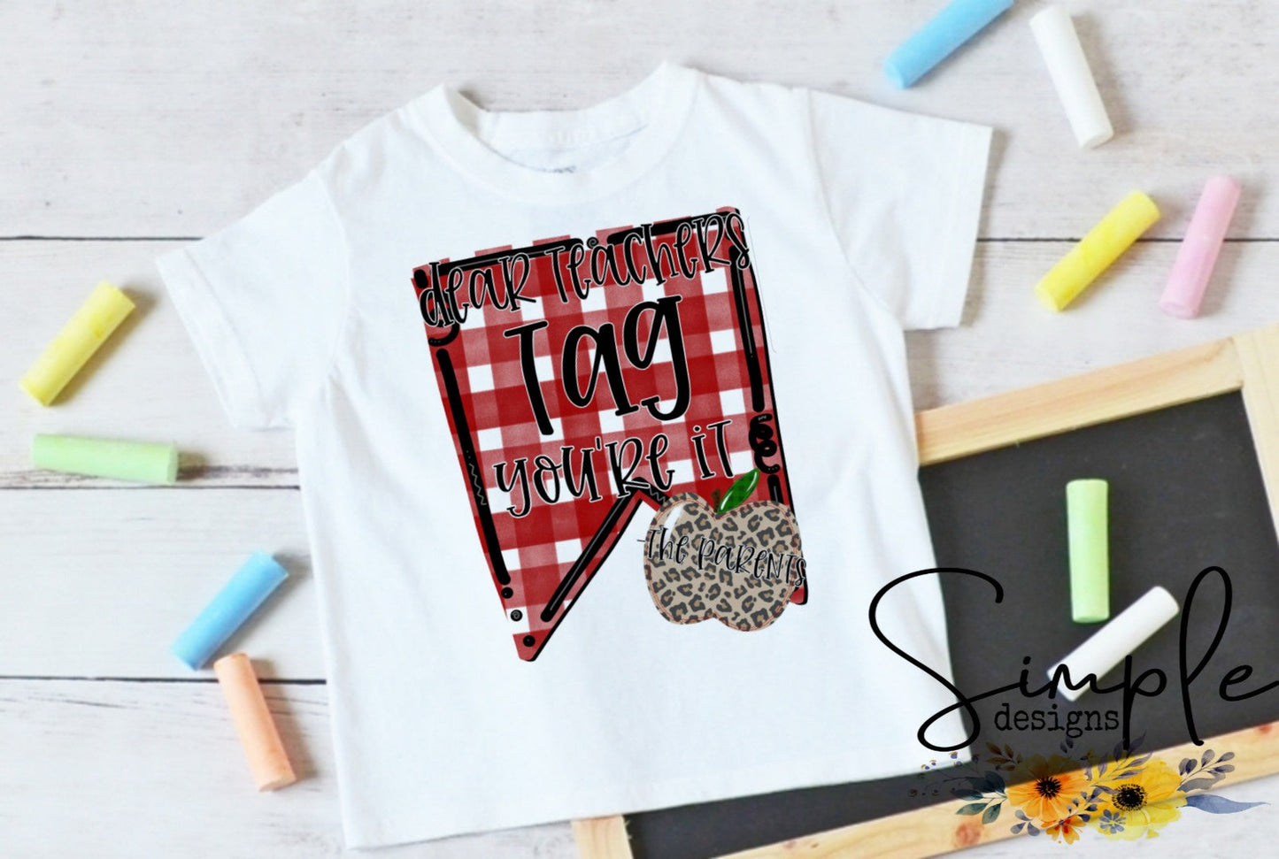 Plaid Tag Parents You're It Sublimation Heat Transfer Sheet