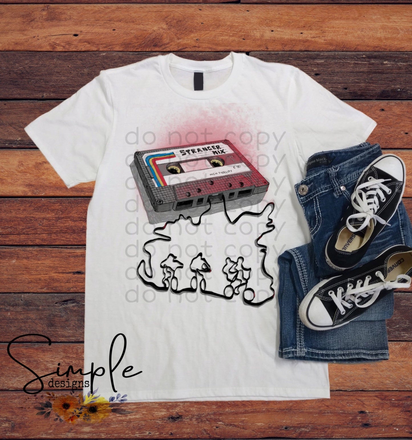 Cassette Tape Stranger Things Sublimation Heat Transfer Sheets