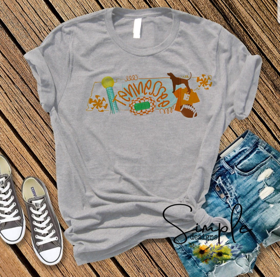 TN State Design Sublimation Heat Transfer Sheets