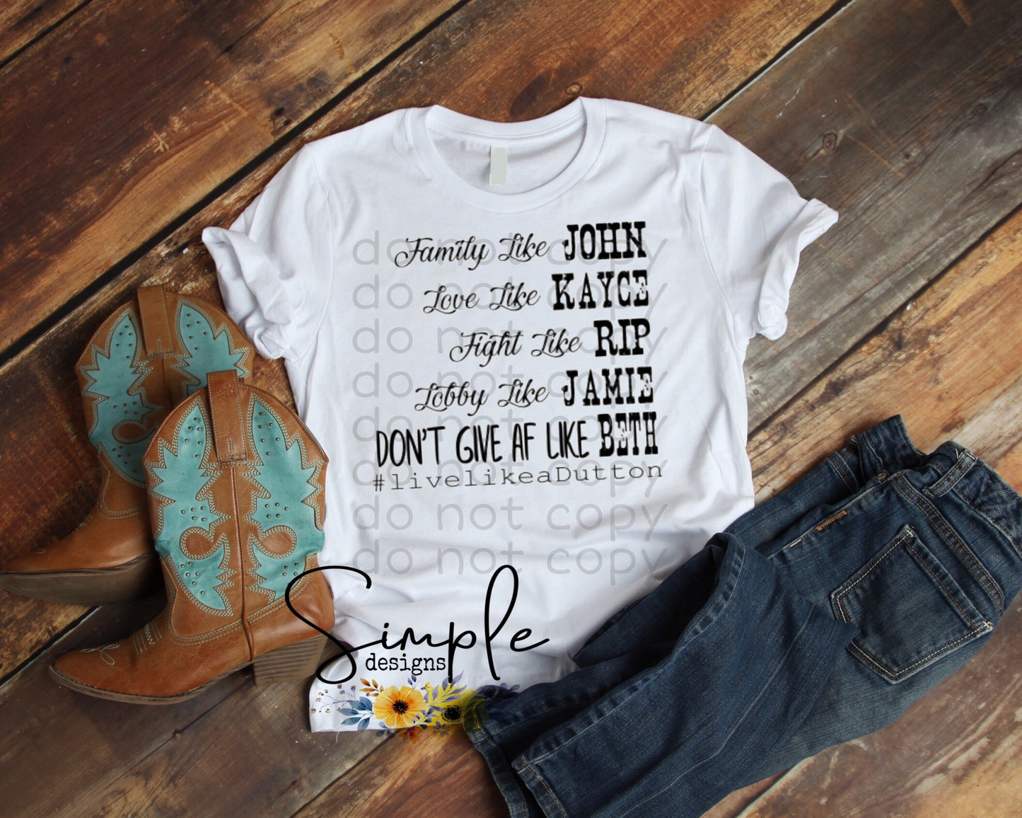 Live Like a Dutton Sublimation Heat Transfer Sheets