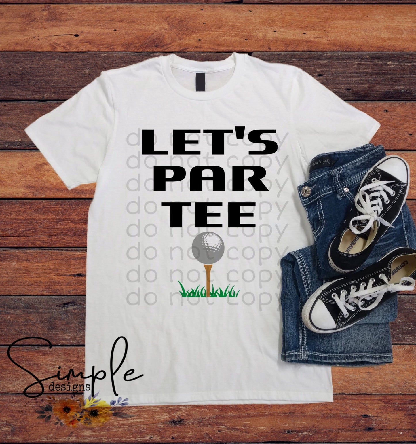 Lets Par Tee Golf Sublimation Heat Transfer Sheet