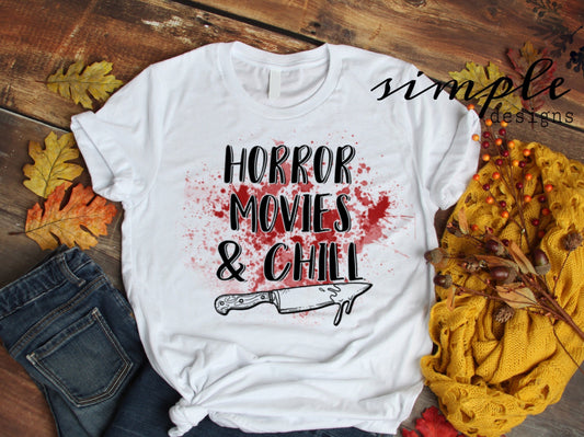 Horror Movies and Chill Sublimation Heat Transfer Sheets