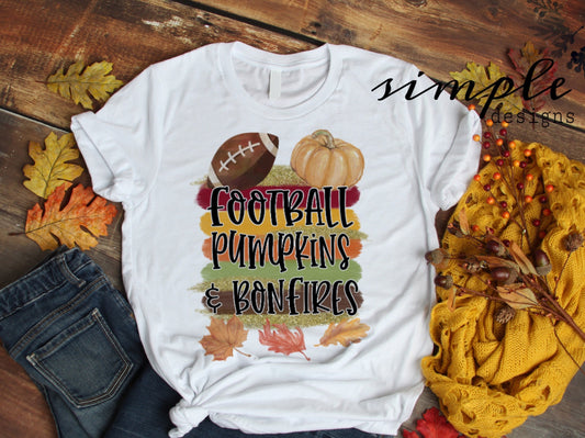 Football Pumpkins and Bonfires Sublimation Heat Transfer Sheets