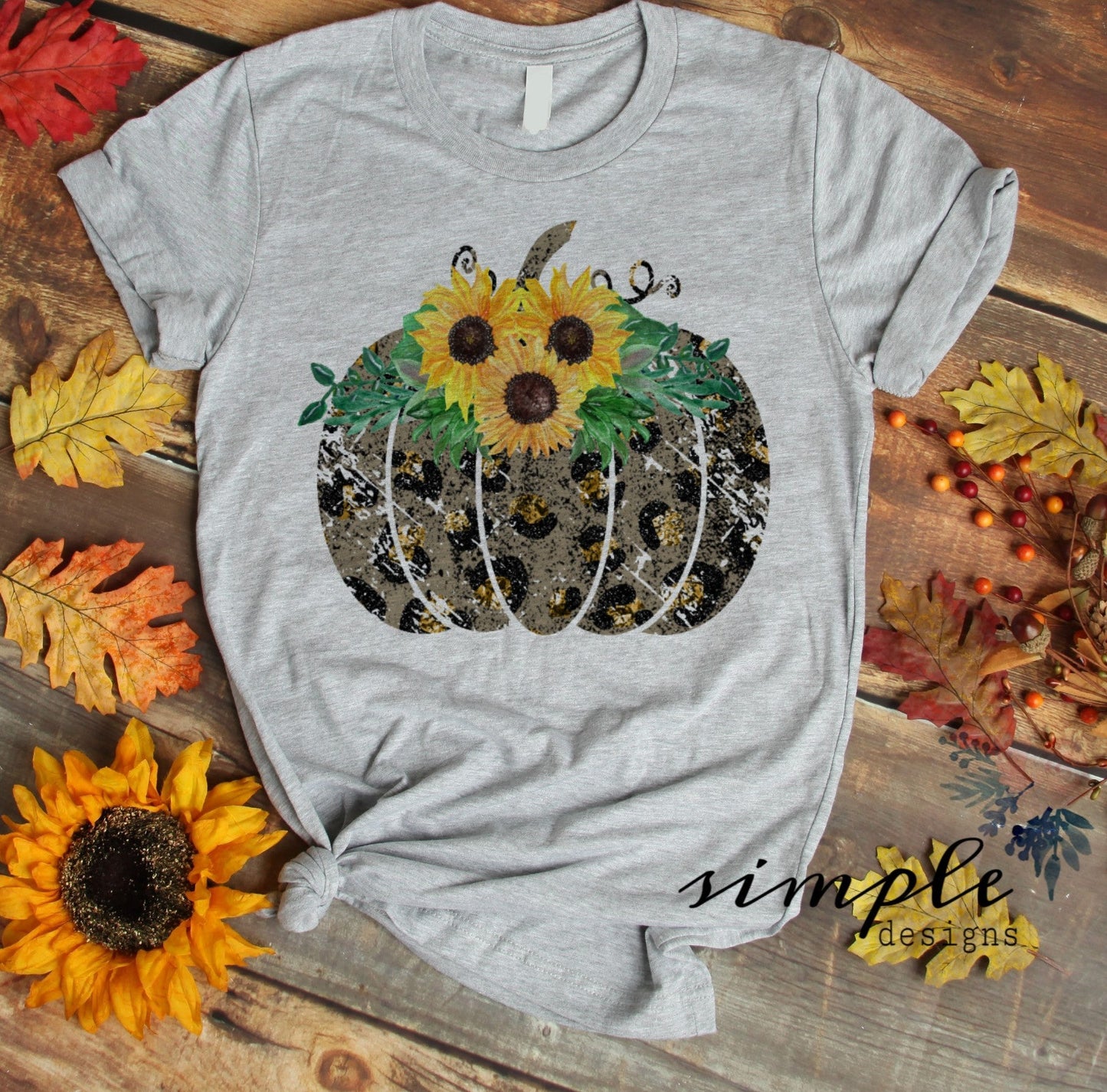 Sunflower and Leopard Pumpkin Sublimation Heat Transfer Sheets