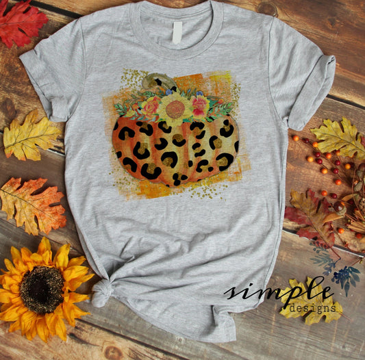 Cute Sunflower Pumpkin Leopard Sublimation Heat Transfer Sheets