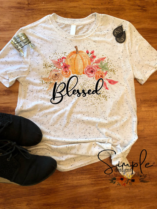 Floral Blessed Pumpkin Sublimation Heat Transfer Sheets