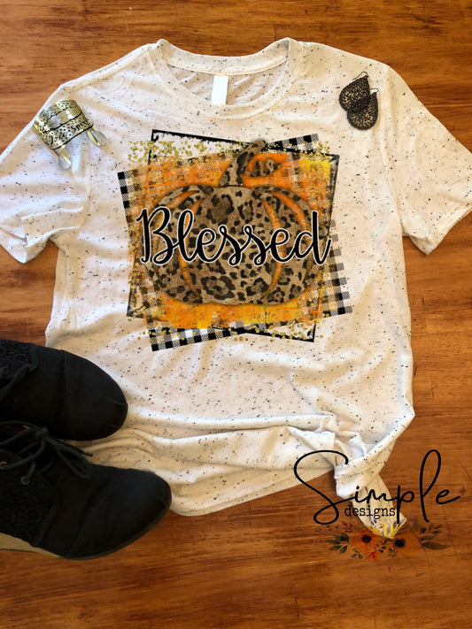 Blessed Pumpkin Plaid Sublimation Heat Transfer Sheets