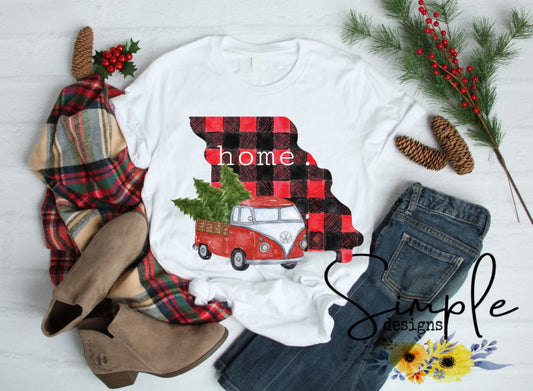 Plaid State Christmas Sublimation Heat Transfer Sheet