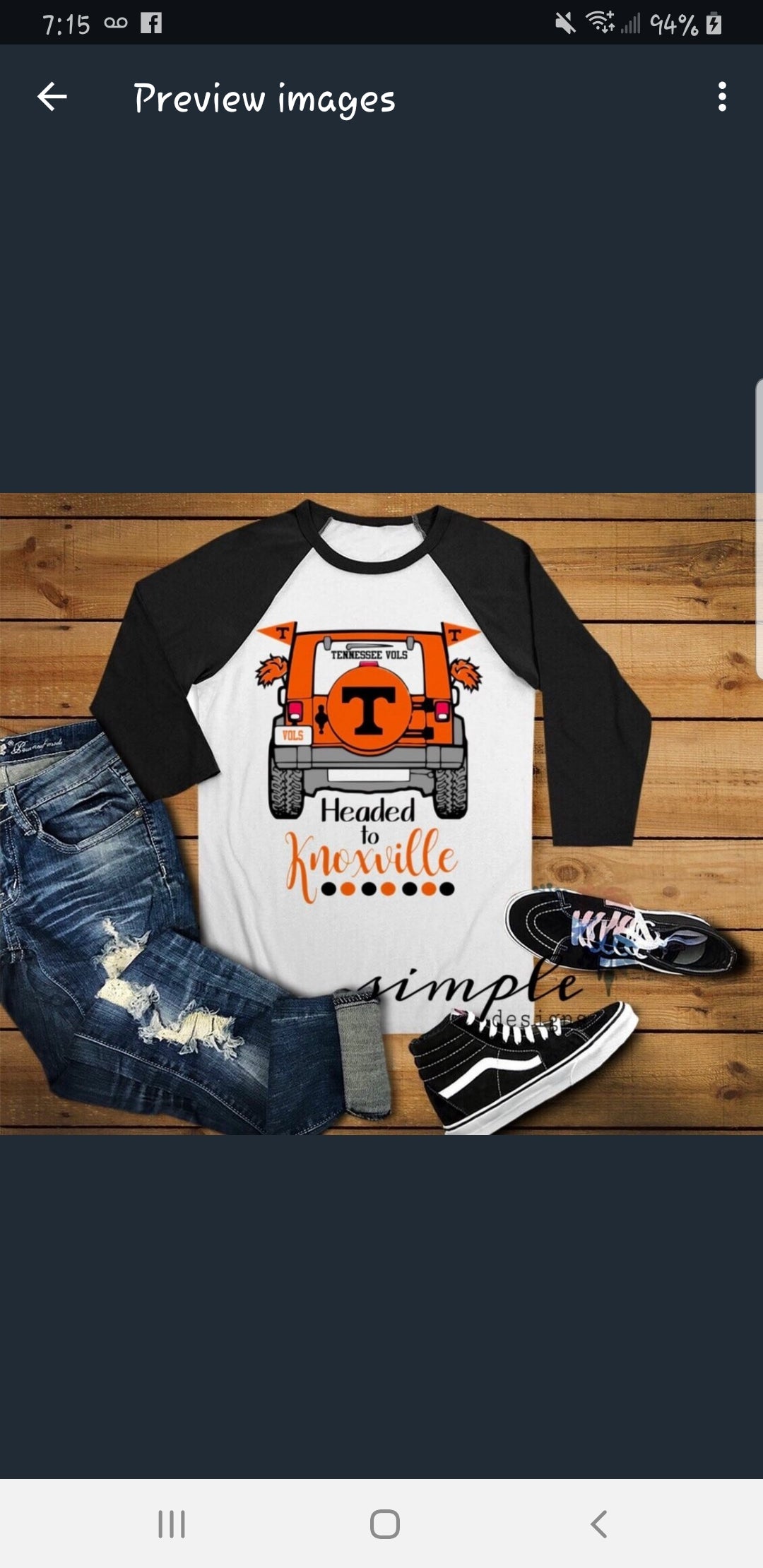 TN Vols Football Jeep Teams Sublimation Heat Transfer Sheets