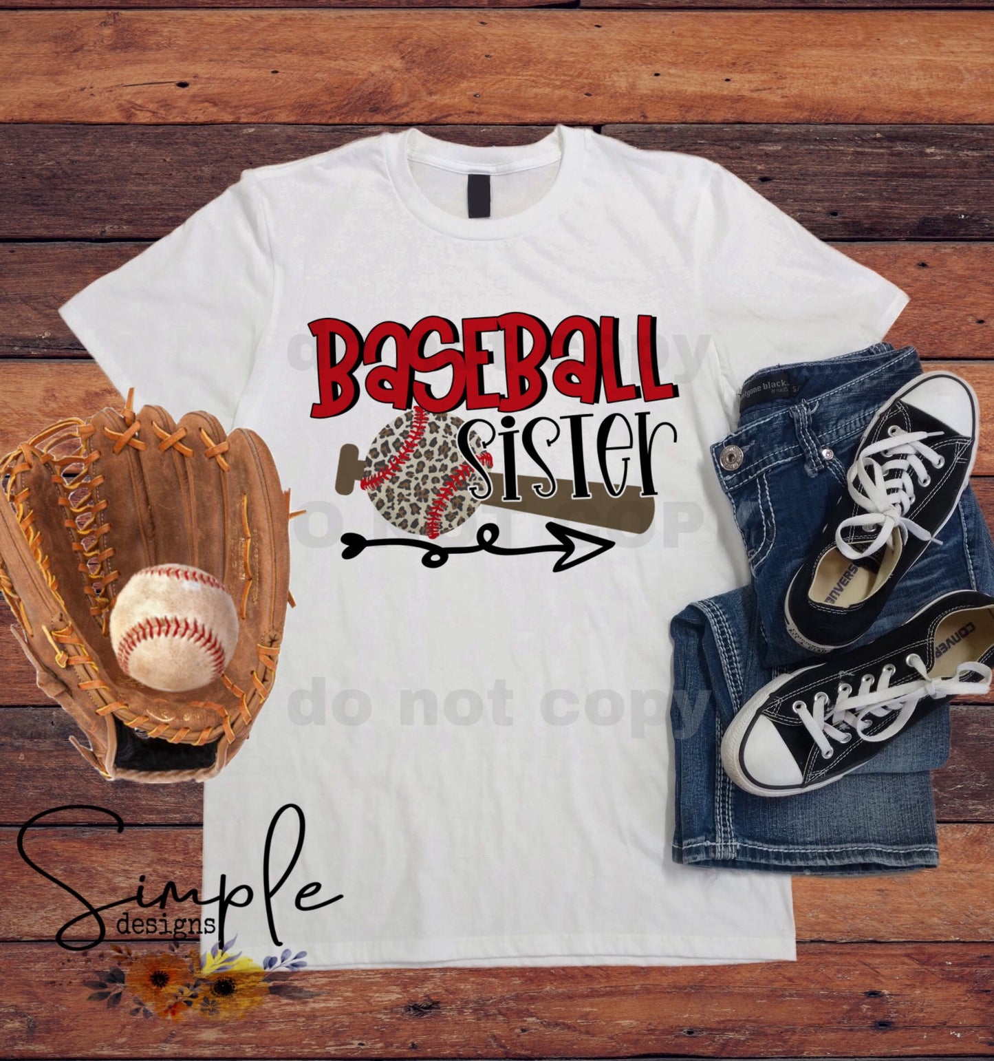 Baseball Sister Sports Sublimation Heat Transfer Sheet