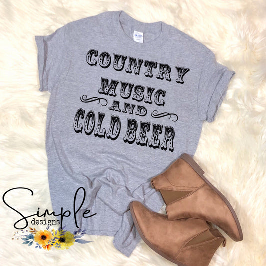 Country Music and Cold Beer Sublimation Heat Transfer Sheet