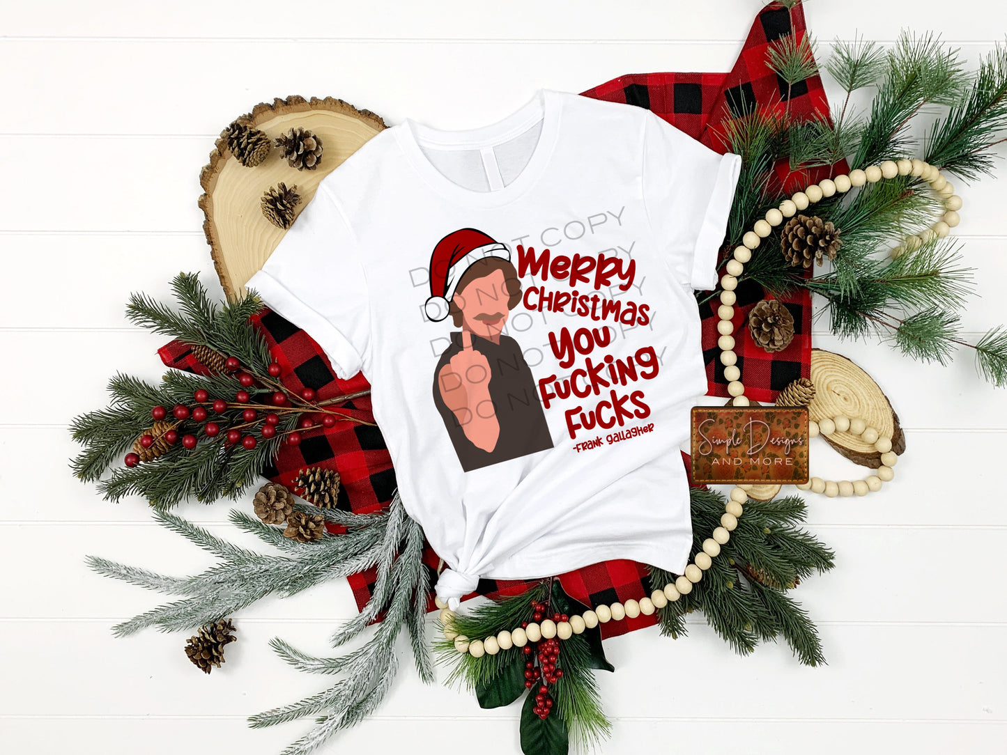 Merry Christmas Frank Gallagher Sublimation Heat Transfer Sheets