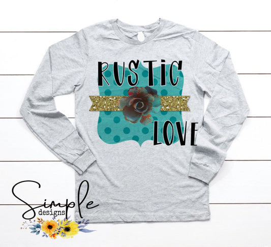 Rustic Love Teal Polka Dots Valentines Sublimation Heat Transfer Sheets