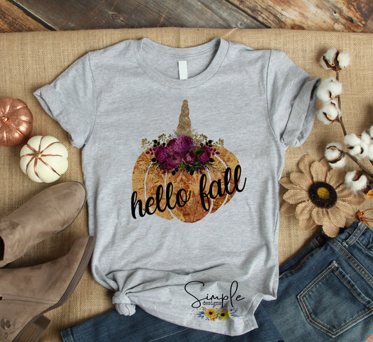 Hello Fall Pumpkin Sublimation Heat Transfer Sheet