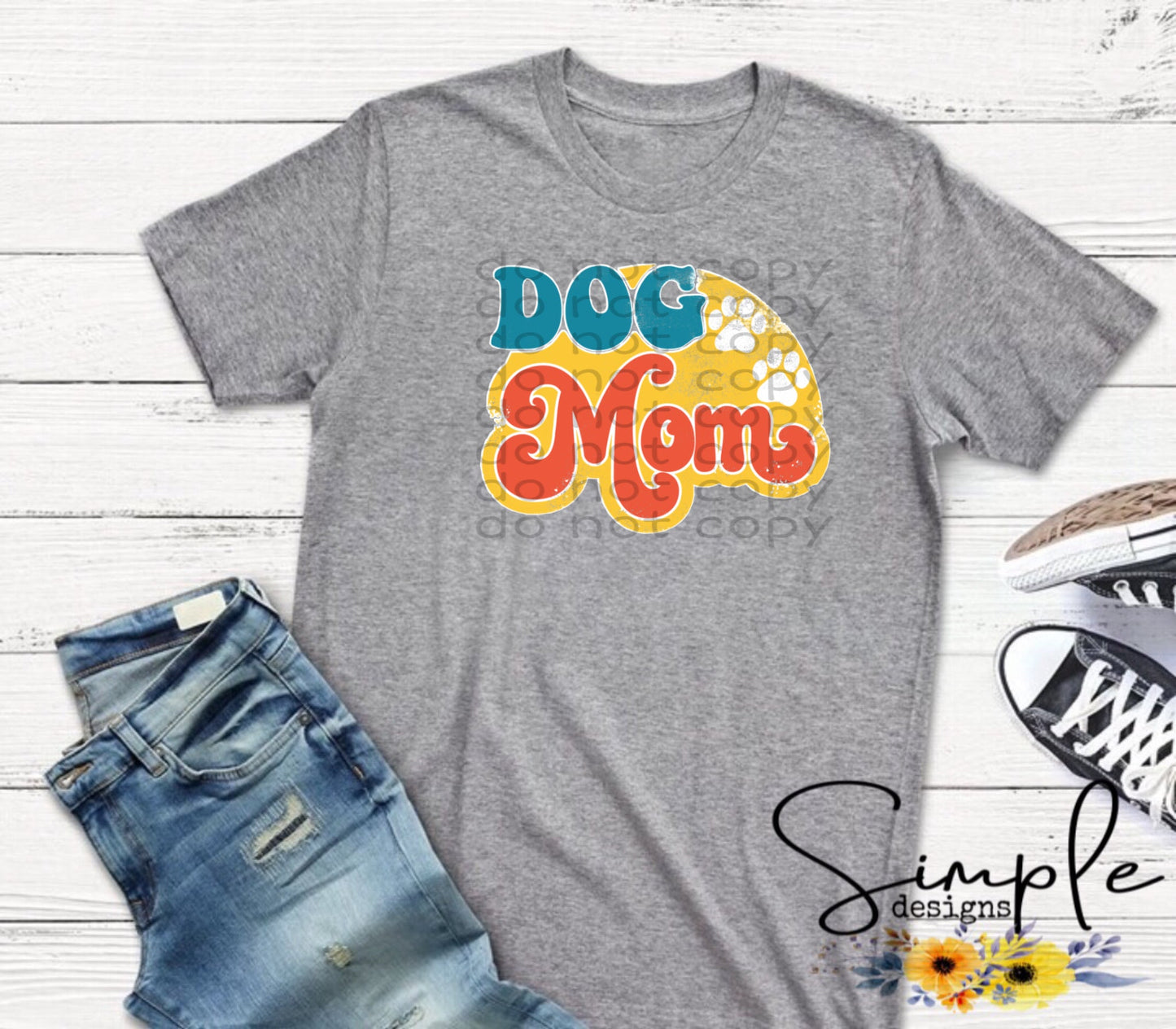 Dog Mom Retro Sublimation Heat Transfer Sheets