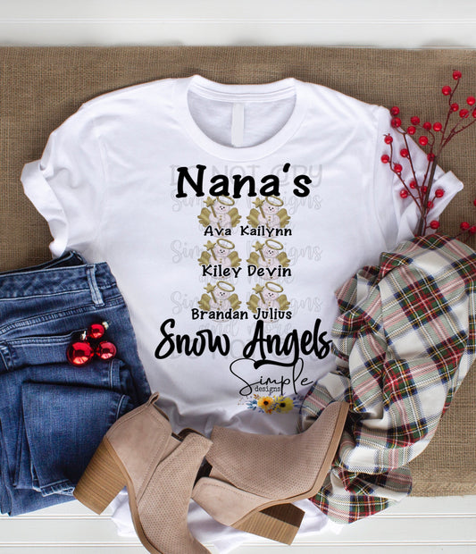 Nana’s Snow Angels HTV Transfer