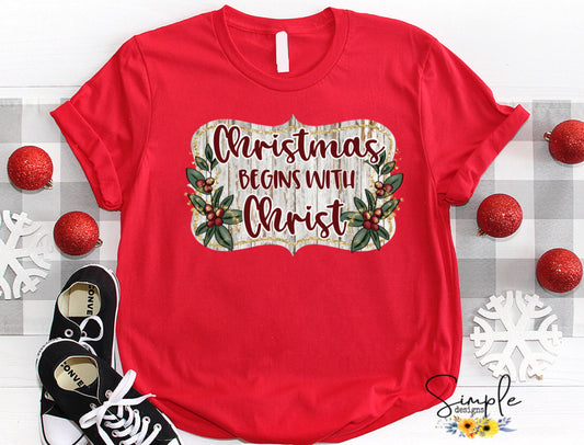 Christmas Begins With CHRIST Sublimation Heat Transfer Sheet