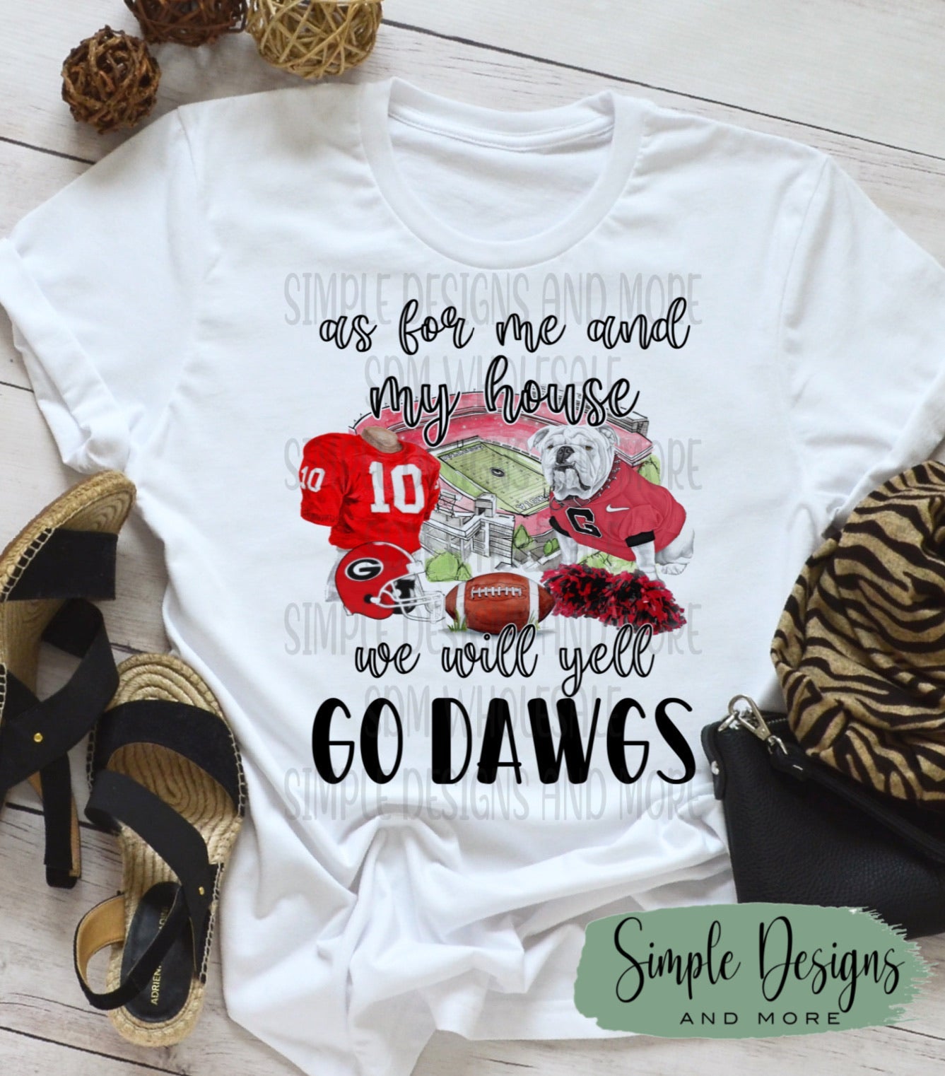 GA As For Me and My House We Will Yell Go Dogs Sublimation Heat Transfer Sheets