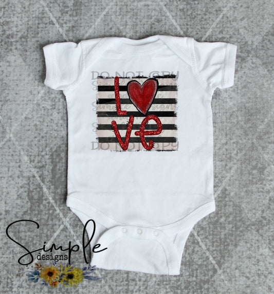Love Stripes Sublimation Heat Transfer Sheet