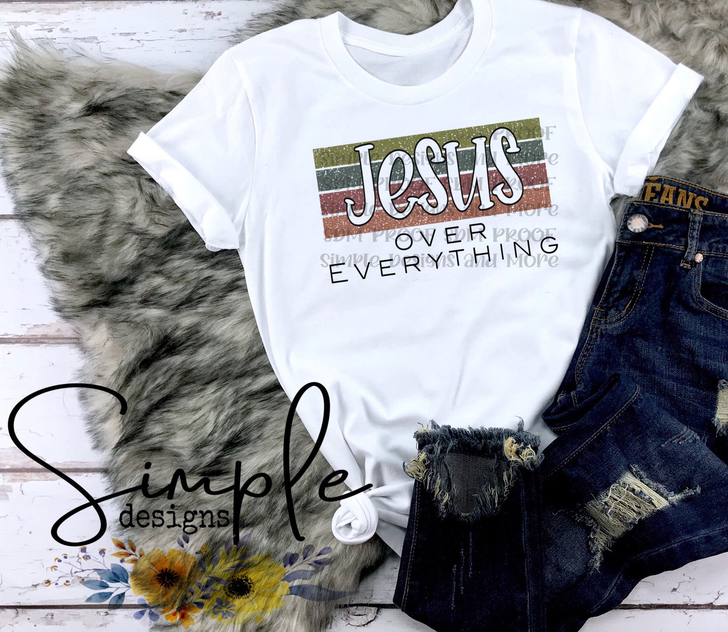 Jesus Over Everything Sublimation Heat Transfer Sheets