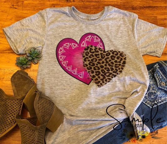 Double Hearts Valentines Sublimation Heat Transfer Sheets