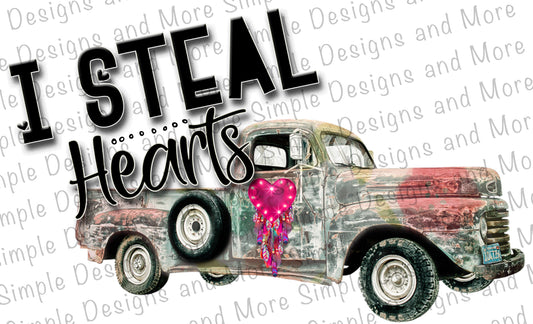 I Steal Hearts Valentine’s Day Sublimation Heat Transfer Sheets