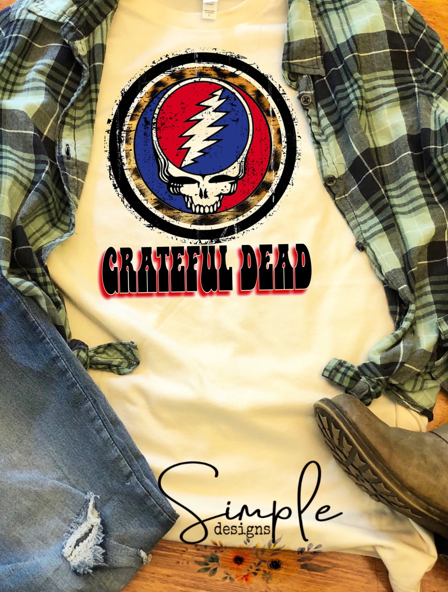 Grateful Dead With Frame Sublimation Heat Transfer Sheets