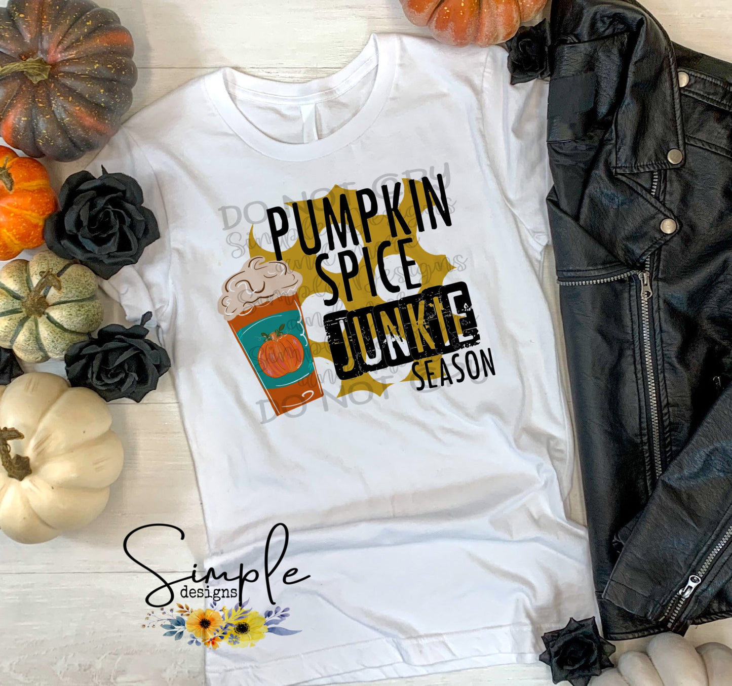 Pumpkin Spice Junkie Sublimation Heat Transfer Sheet