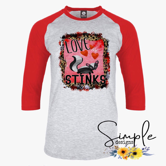 Love Stinks Pink Background Sublimation Heat Transfer Sheet