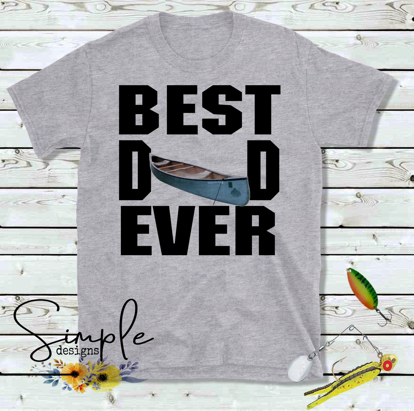 Canoe BEST DAD EVER Custom Sublimation Heat Transfer Sheet