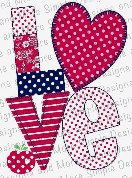 LOVE Heart, Valentine’s Day Sublimation Heat Transfer Sheets