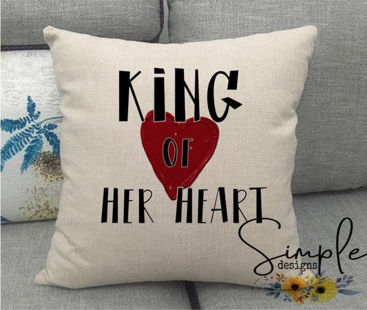 King of Her Heart Valentines Sublimation Heat Transfer Sheets