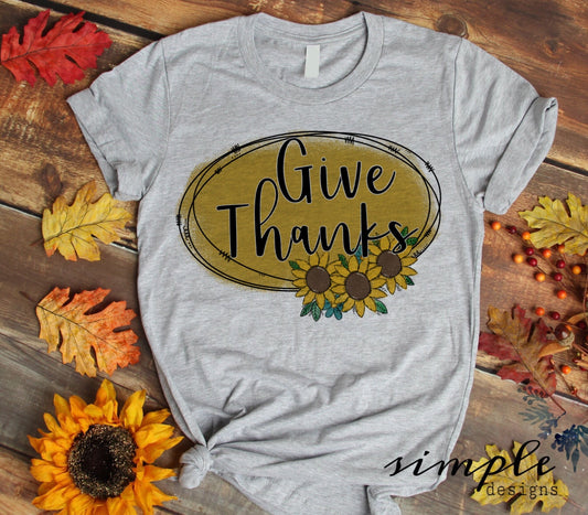 Give Thanks Sunflowers Sublimation Heat Transfer Sheet