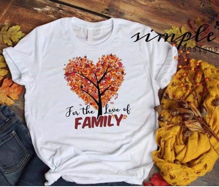 For the Love of Family Heart Tree Sublimation Heat Transfer Sheets