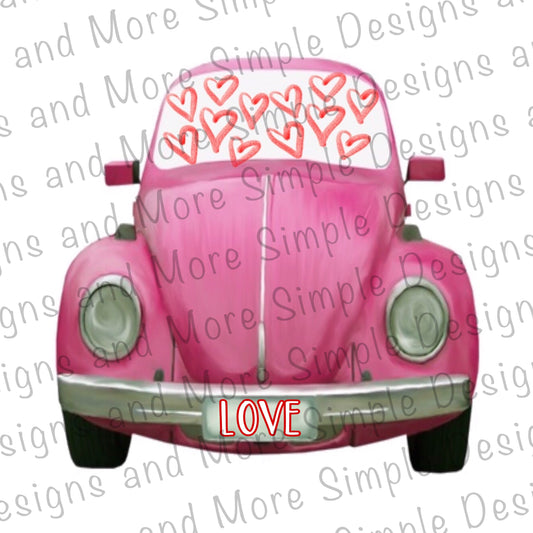 Love Beetle Bug Valentine’s Day Sublimation Heat Transfer Sheets