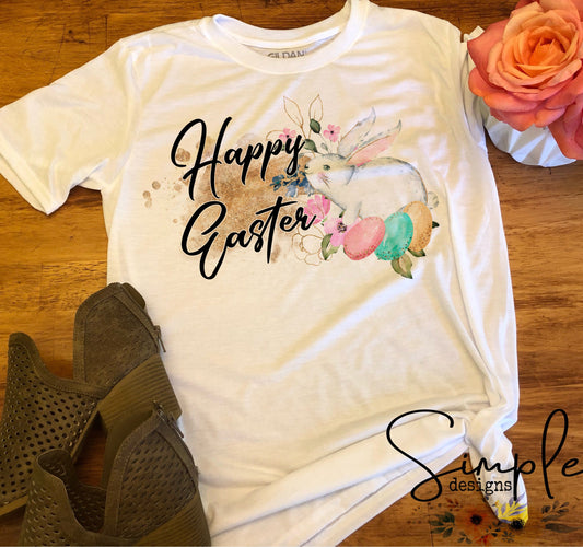 Happy Easter Bunny and Eggs Sublimation Heat Transfer Sheets