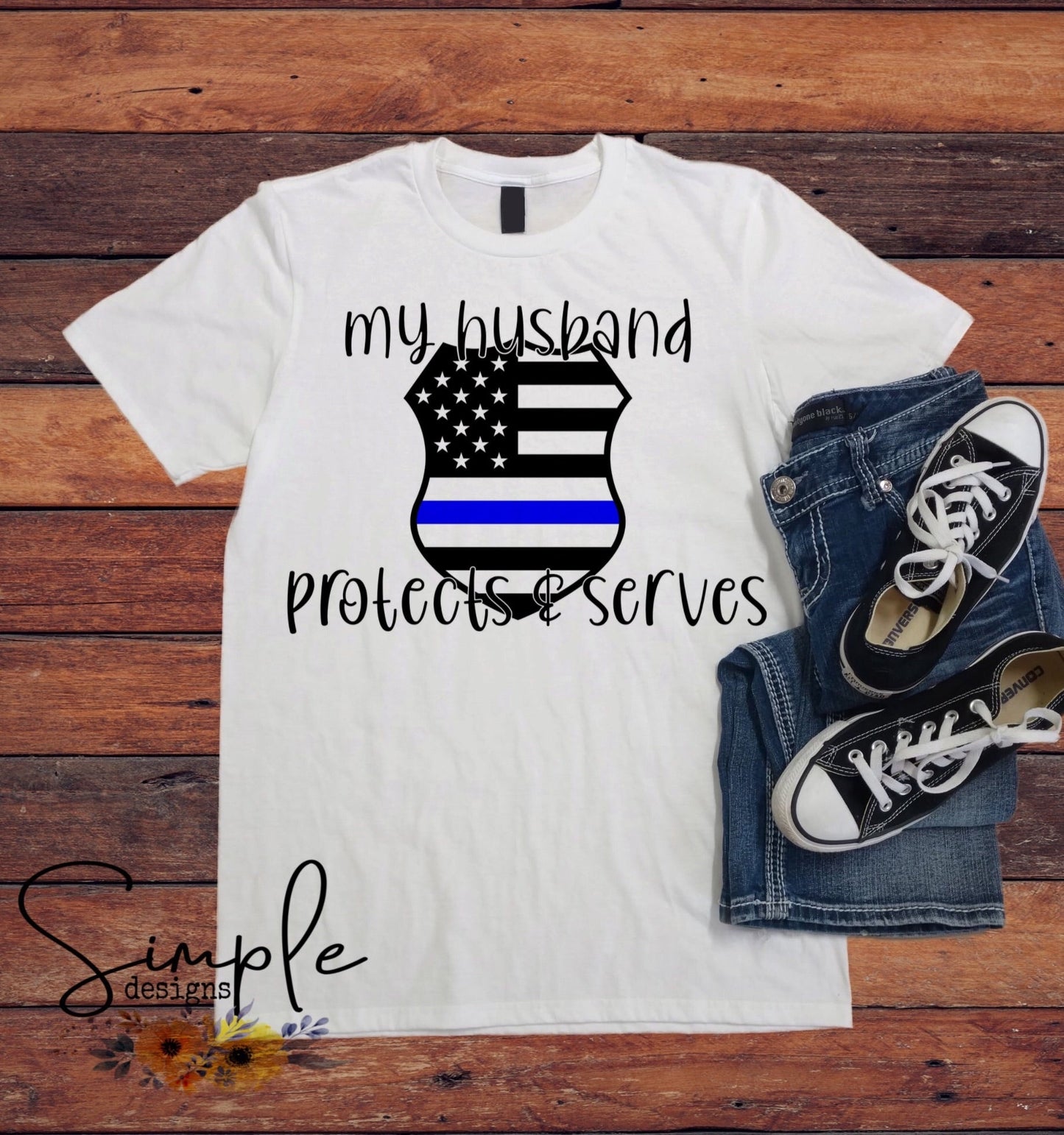 My Husband Protects and Serves Sublimation Heat Transfer Sheets