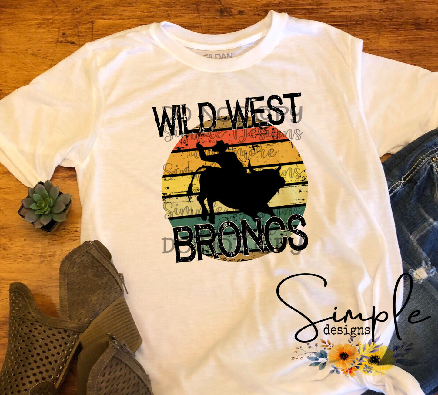 Wild West Broncs Sublimation Heat Transfer Sheets