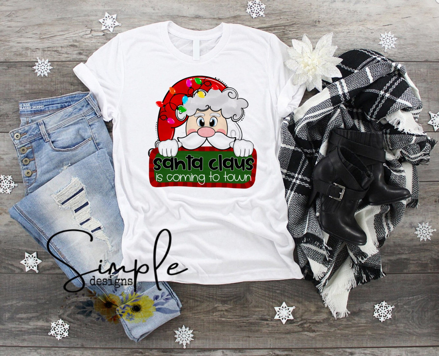 Santa Claus is Coming to Town Sublimation Heat Transfer Sheets