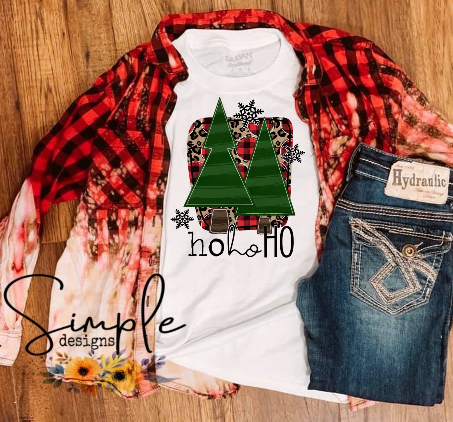 Ho Ho Ho Trees Sublimation Heat Transfer Sheets