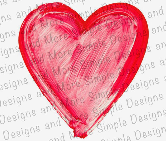 Plain Heart Love, Hearts, Valentine’s Day Sublimation Heat Transfer Sheets