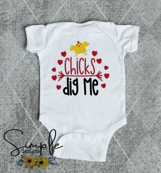 Chicks Dig Me Valentines Love Sublimation Heat Transfer Sheets