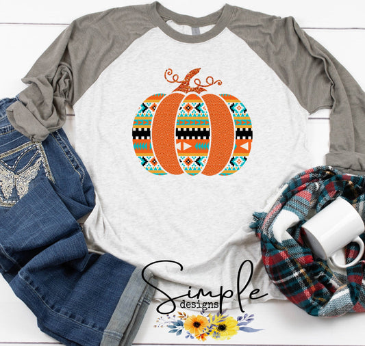 Aztec Pumpkin Sublimation Heat Transfer Sheet