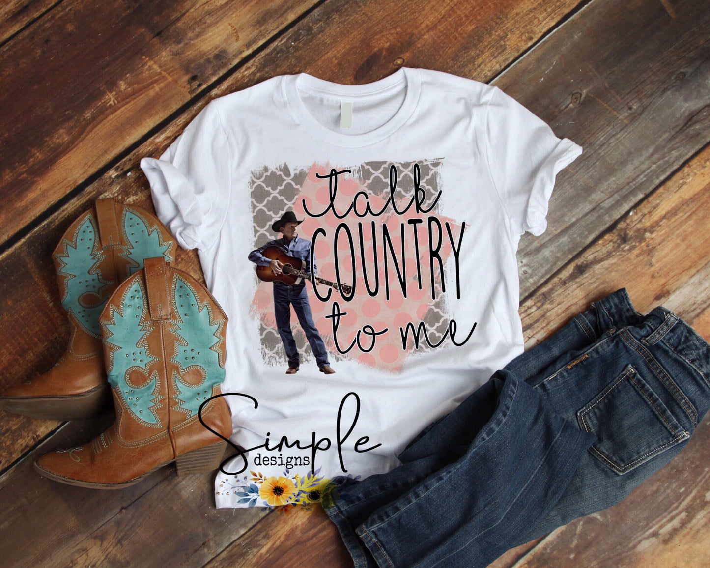 Talk Country to Me George Strait Sublimation Heat Transfer Sheets