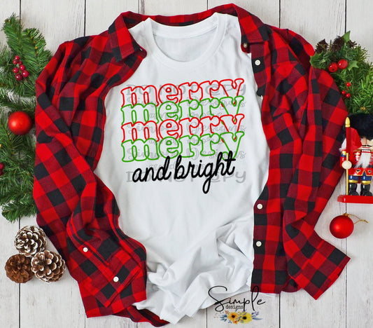 Merry and Bright Sublimation Heat Transfer Sheet