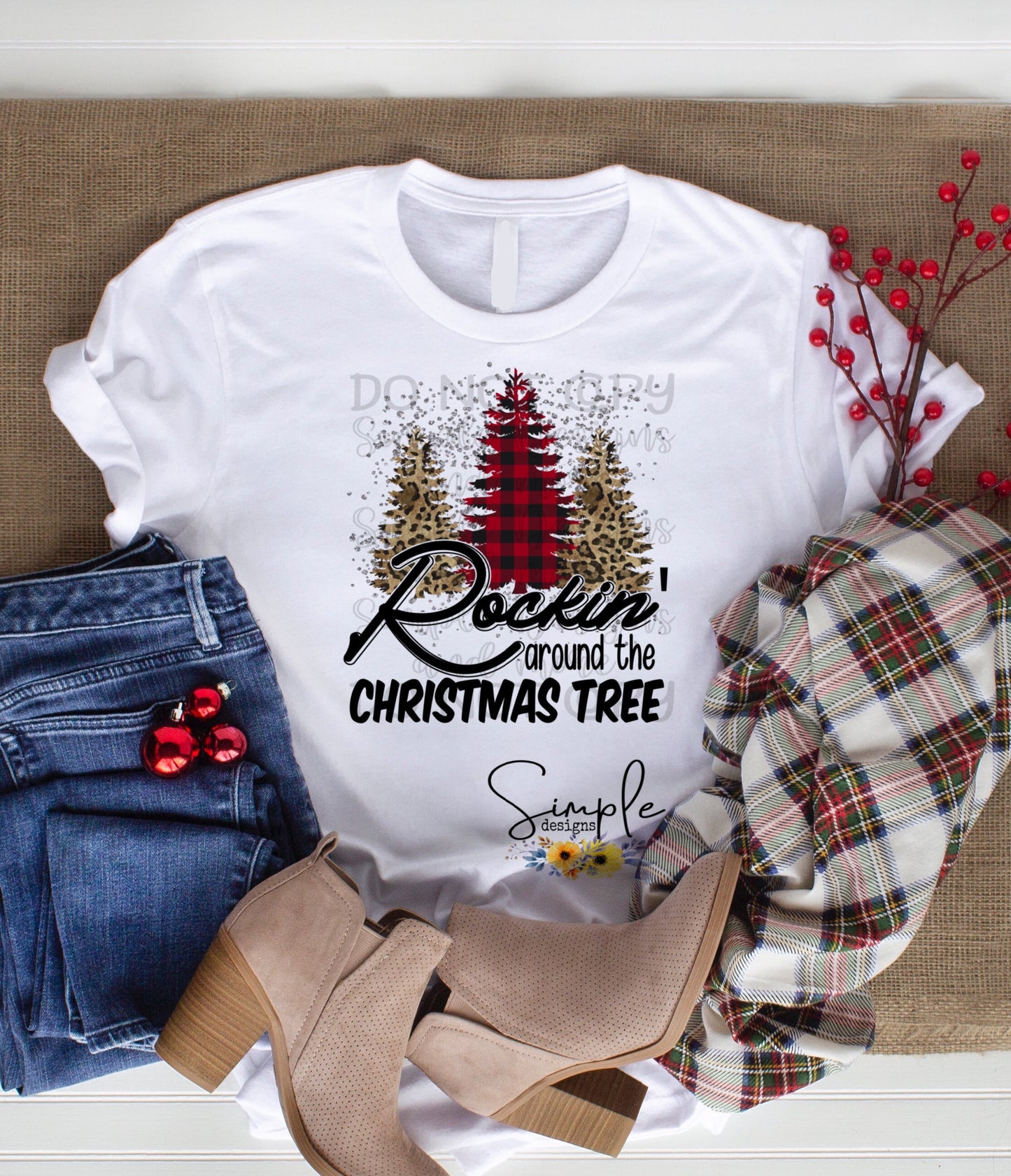 Rockin ‘Round the Christmas Tree Sublimation Heat Transfer Sheet