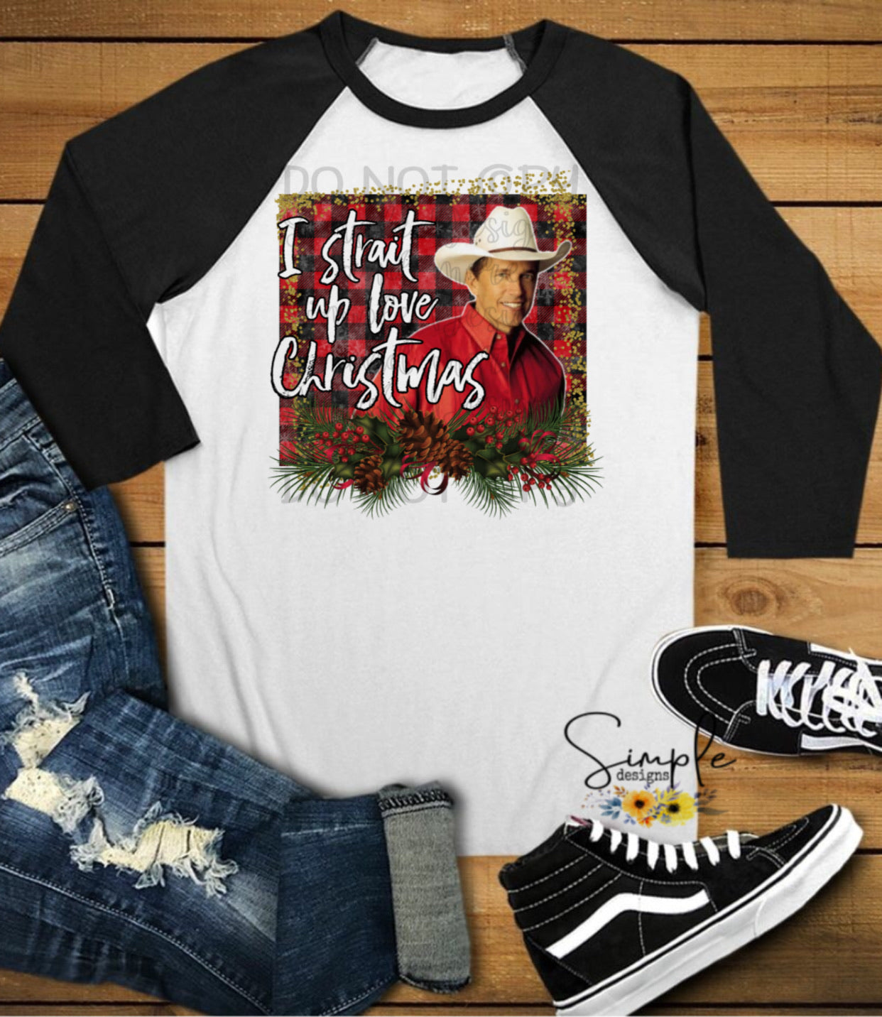 I Strait Up Love Christmas Sublimation Heat Transfer Sheet